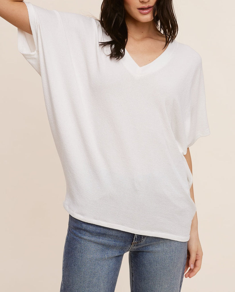 Softest V Neck Short Sleeve Dolman Tee (Assorted Colors)