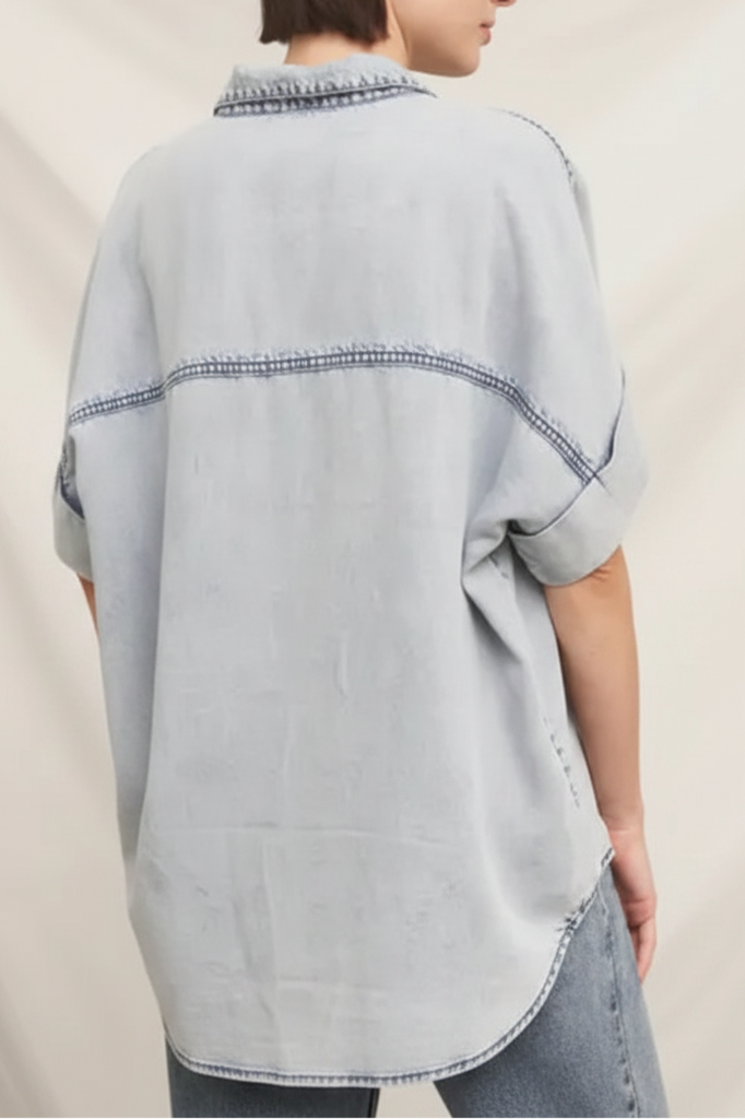 Buttoned by the Bay Short Sleeve Top