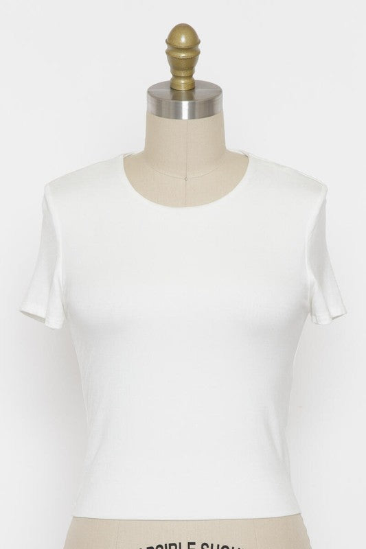 Solara Short Sleeve Basic Crop Top (Assorted Colors)