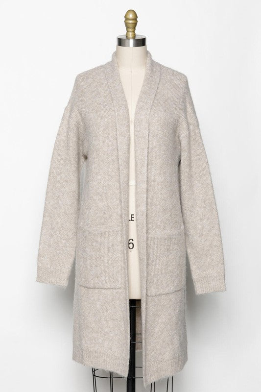Jolie Sweater Knit Cardigan in Oatmeal