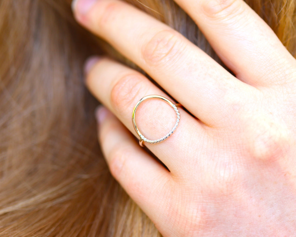Sloane Mixed Metal Circle Ring