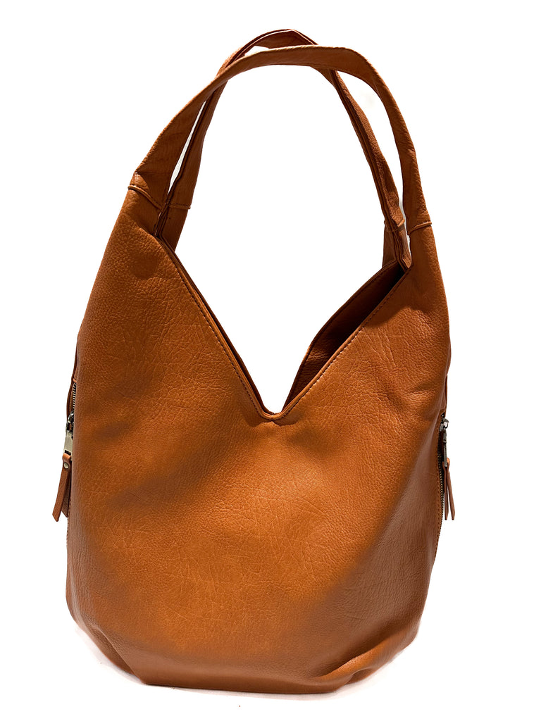 Wren Vegan Leather Handbag In Chestnut