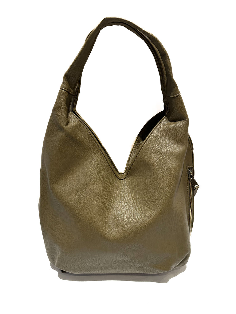 Wren Vegan Leather Handbag In Olive