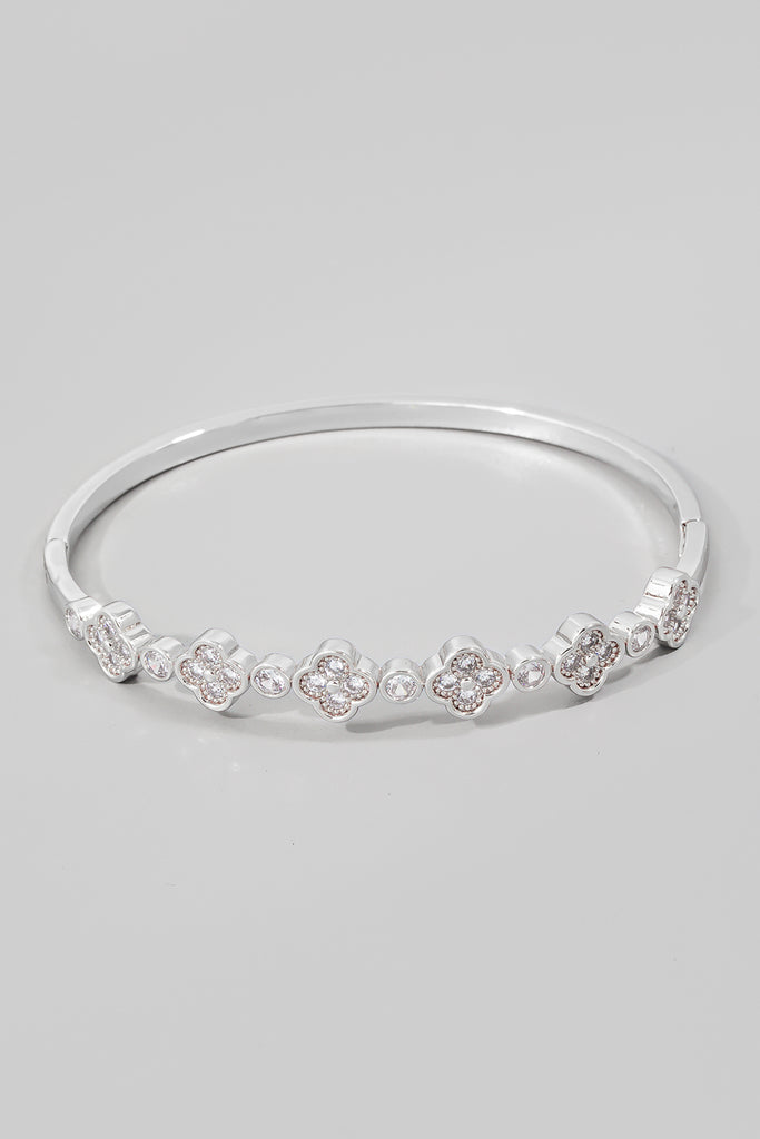 Bouquet of Flowers Rhinestone Bracelet (Gold/Silver)