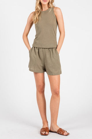 Coastal Stride Vest and Wrap Midi Skirt Two-Piece Set