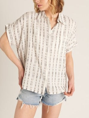 Serenity Long Sleeve Cotton Print Blouse Button Up Version