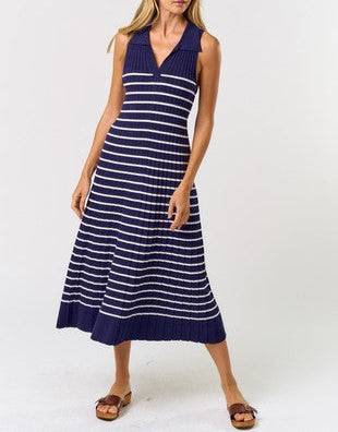 Mariner Chic Bodycon Flare Bottom Sweater Dress