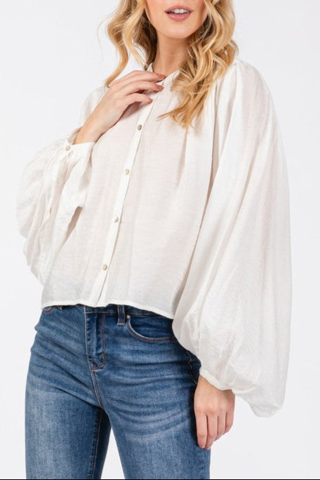 Glimmer puff Blouse