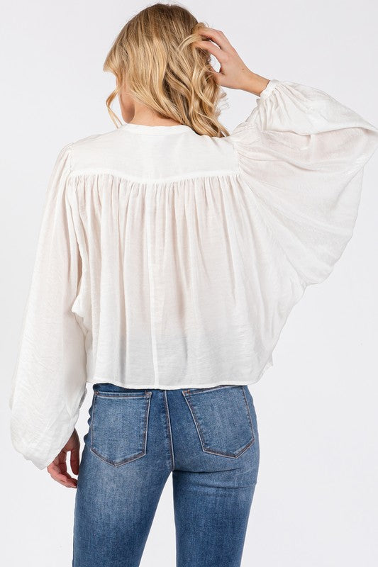 Glimmer puff Blouse