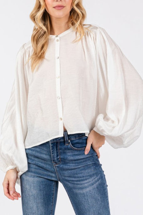Glimmer puff Blouse
