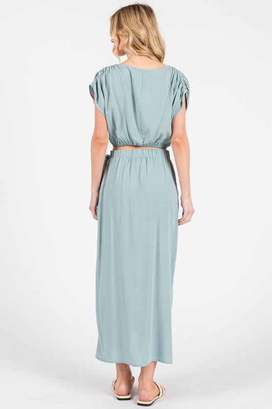 Nami Rounded Neck Drop Shoulder Top