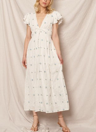 Bluebella V-Neck Ruffle Maxi Dress