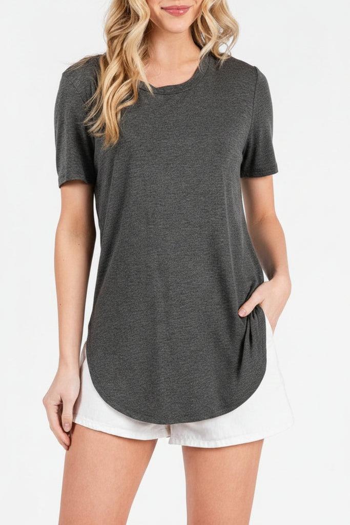 Keep it Relaxed Long Round Neck T-Shirt (Assorted Colors)
