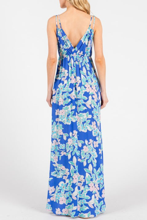Indigo Bloom Maxi Dress