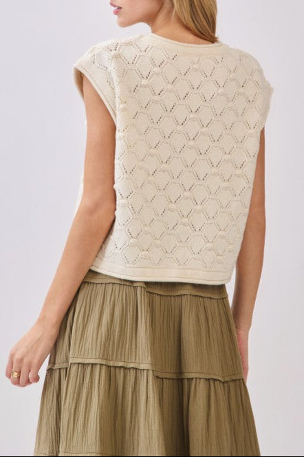 Willow Puff Rolled Hem Sweater Top