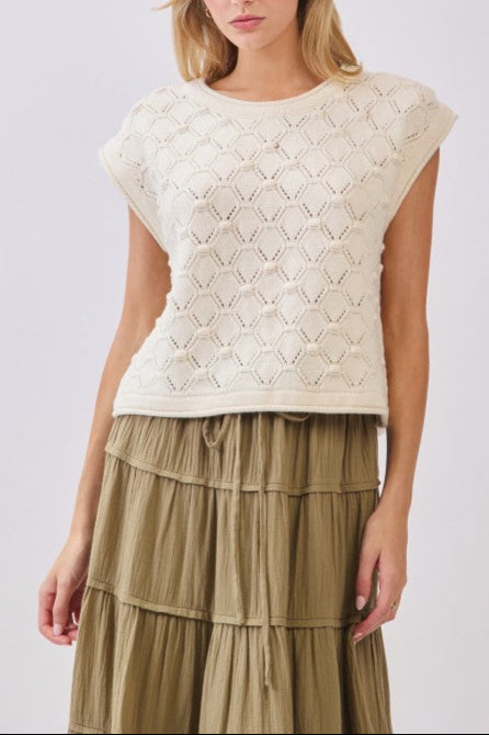 Willow Puff Rolled Hem Sweater Top