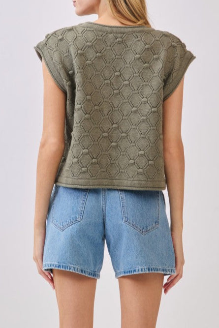 Willow Puff Rolled Hem Sweater Top