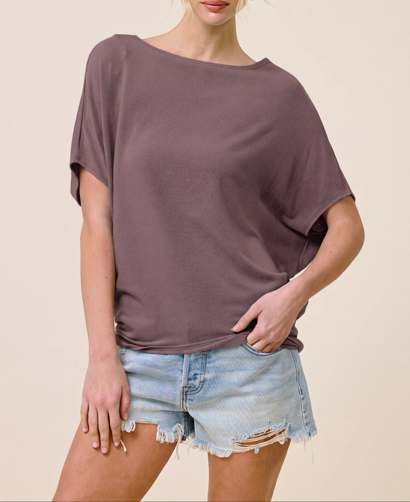 Short Sleeve Dolman Top