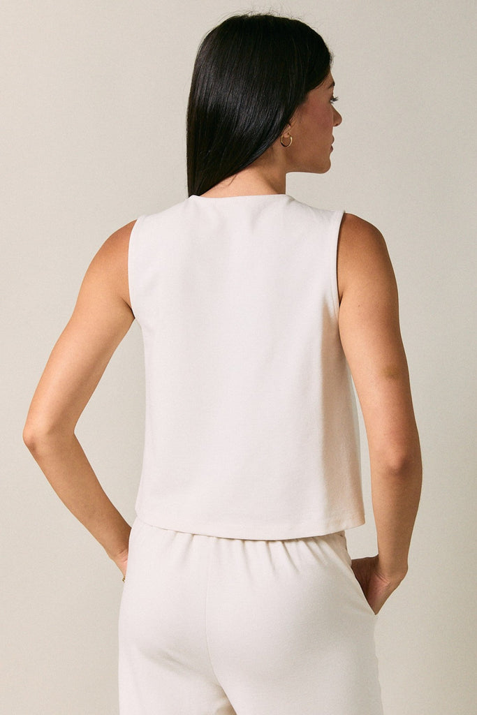 Ivory Avenue Comfy Button Sleeveless Vest