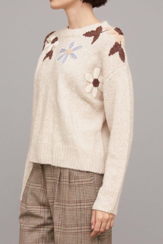 Cream Petal Sweater