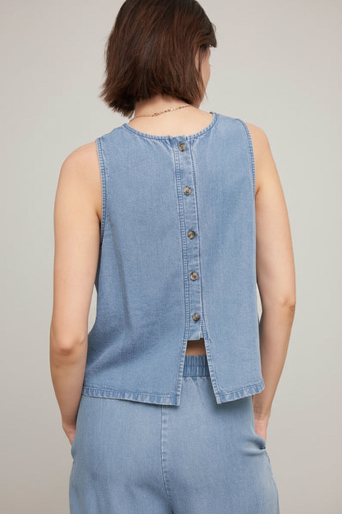 Dockside Drift Back Button Down Top