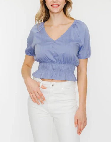 Serenity Long Sleeve Cotton Print Blouse Button Up Version