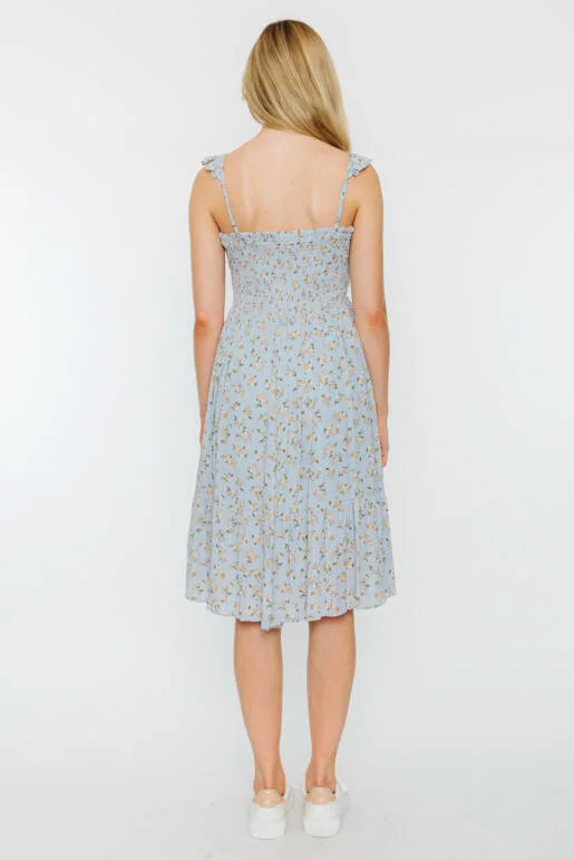 Prairie Floral Print Ruffle Mini Dress