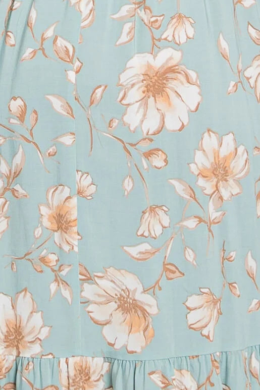 Flower Frolic Pintuck Floral Print Mini Dress