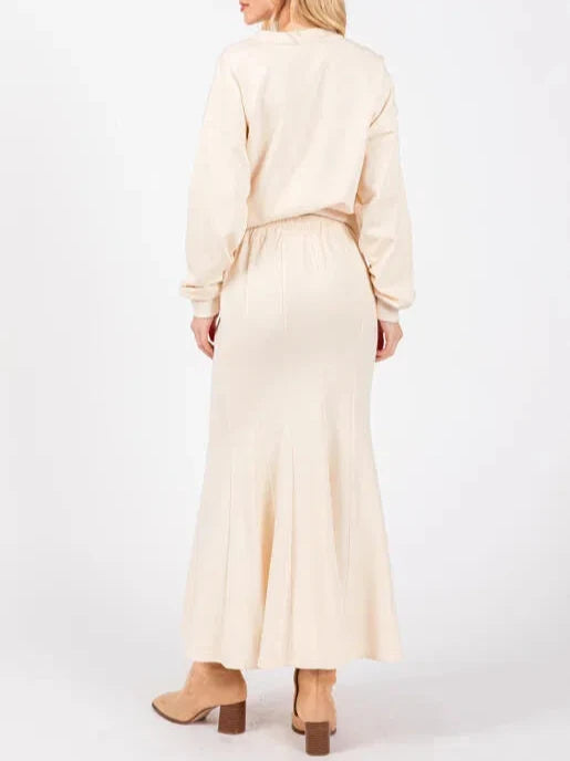 Butter Cream Bliss Oversized Sweatshirt in Cream