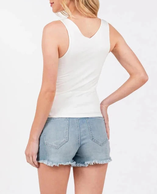 The Madison Best Selling Double Layer V-Neck Tank Top (Assorted)