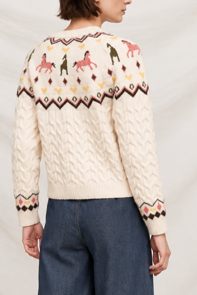 Pink Pony Button Front Cardigan