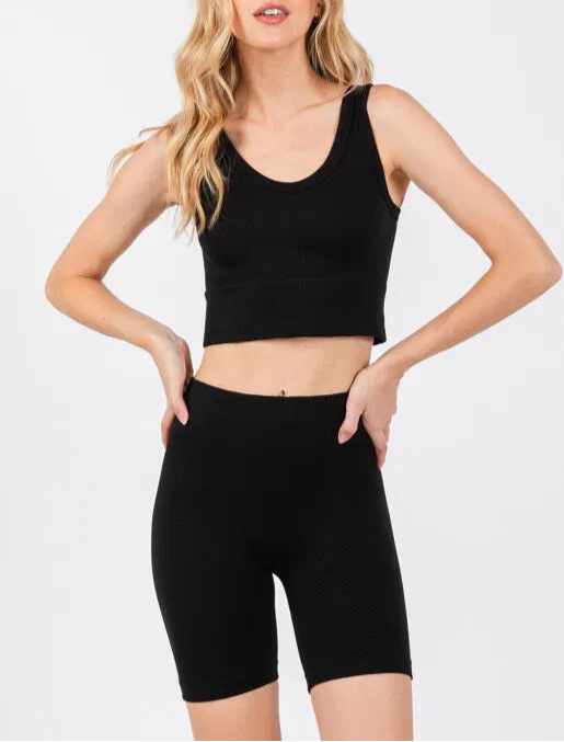 Flex & Flow Herring Bone Ribbed Seamless Set
