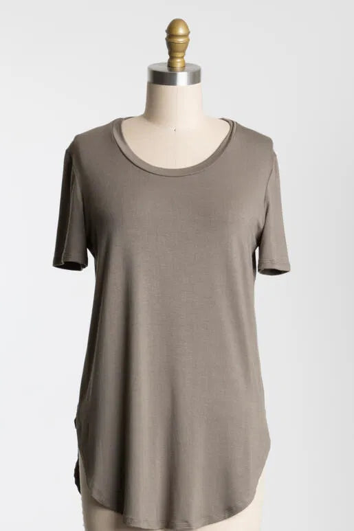 Simple Sally Relaxed Round Neck T-Shirt (Assorted Colors)