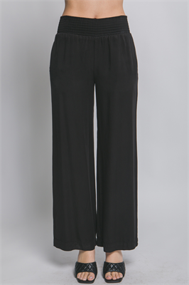 Ziggy Smocked Waist Wide Leg Pant (Assorted)
