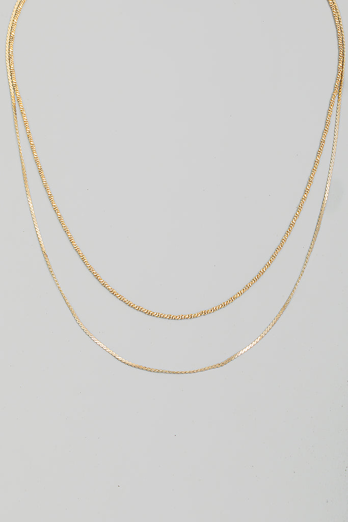 Double Twisted Layered Gold Necklace