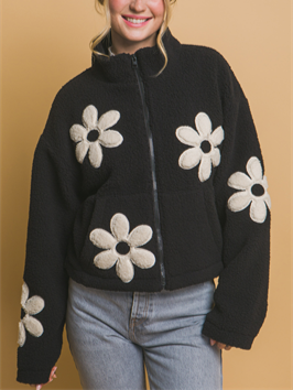 Daisy Darlin' Fleece Zip Up Jacket (Assorted)