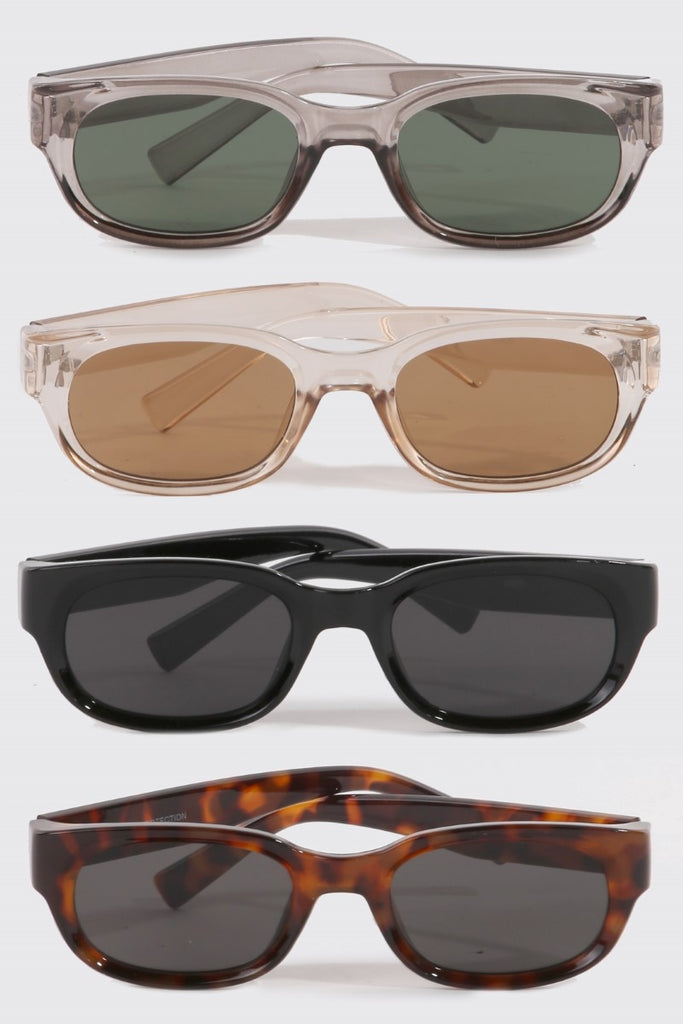 Sleek Vision Oval Frame Sunglasses (Assorted)