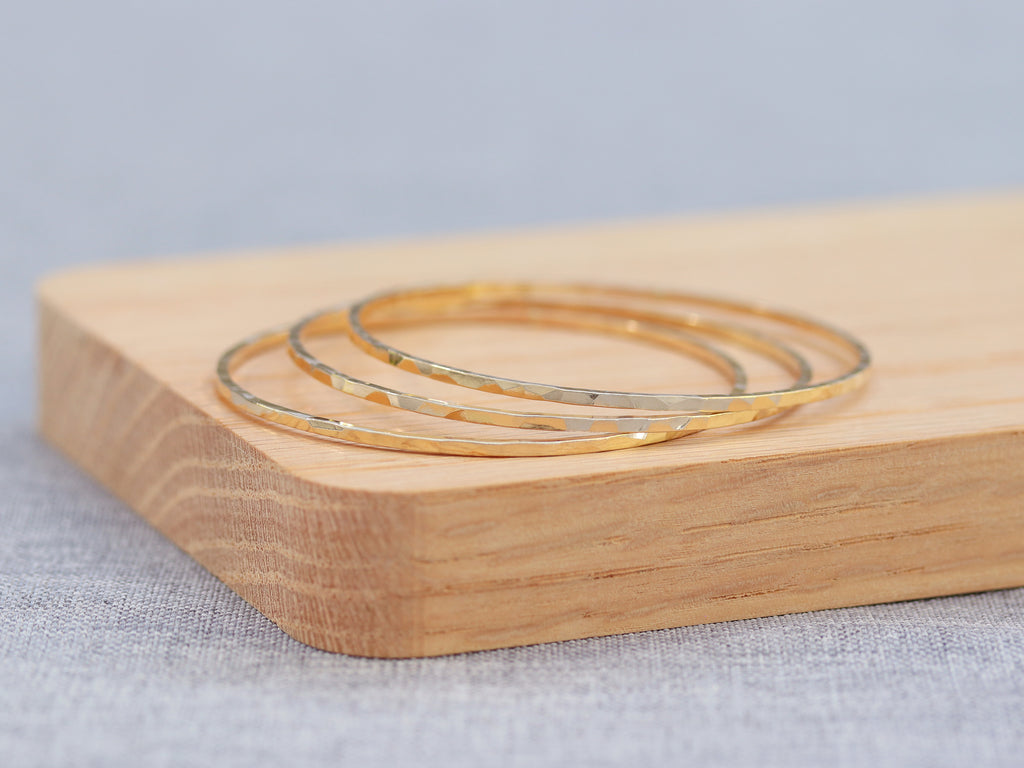 Sloane Thin Gold Bangle Bracelet