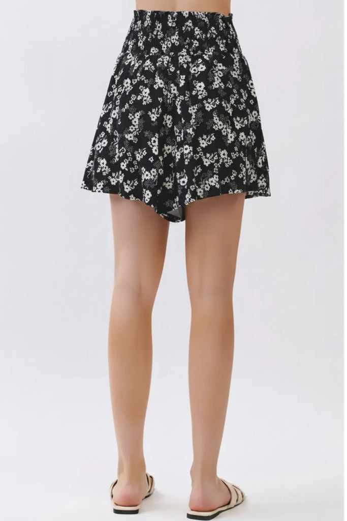 Midnight Petals Smocked Shorts