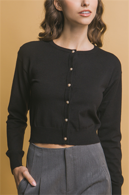 Miss Pearl Cropped Button Down Cardigan Assorted Colors Shop at Goldie s