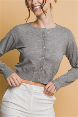 Miss Pearl Cropped Button Down Cardigan (Assorted Colors) – Shop Miss Pearl Cropped Button Down Cardigan (Assorted Colors) – Shop