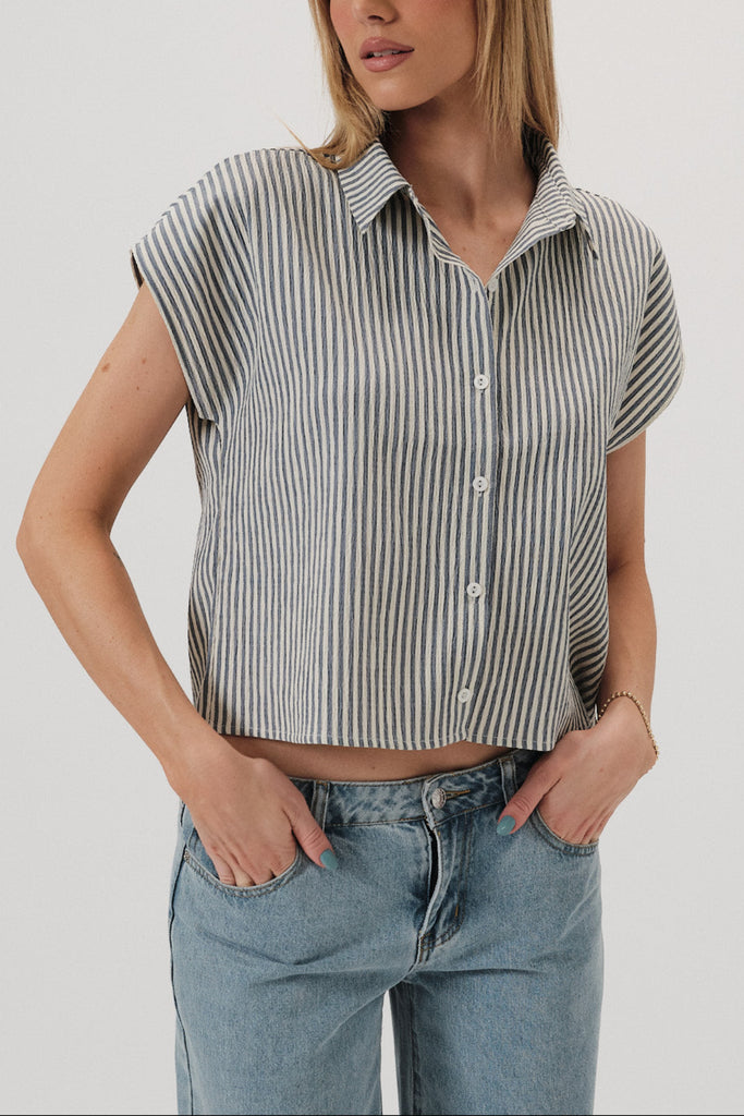 Seabrook Striped Button Down Top (Various Colors)