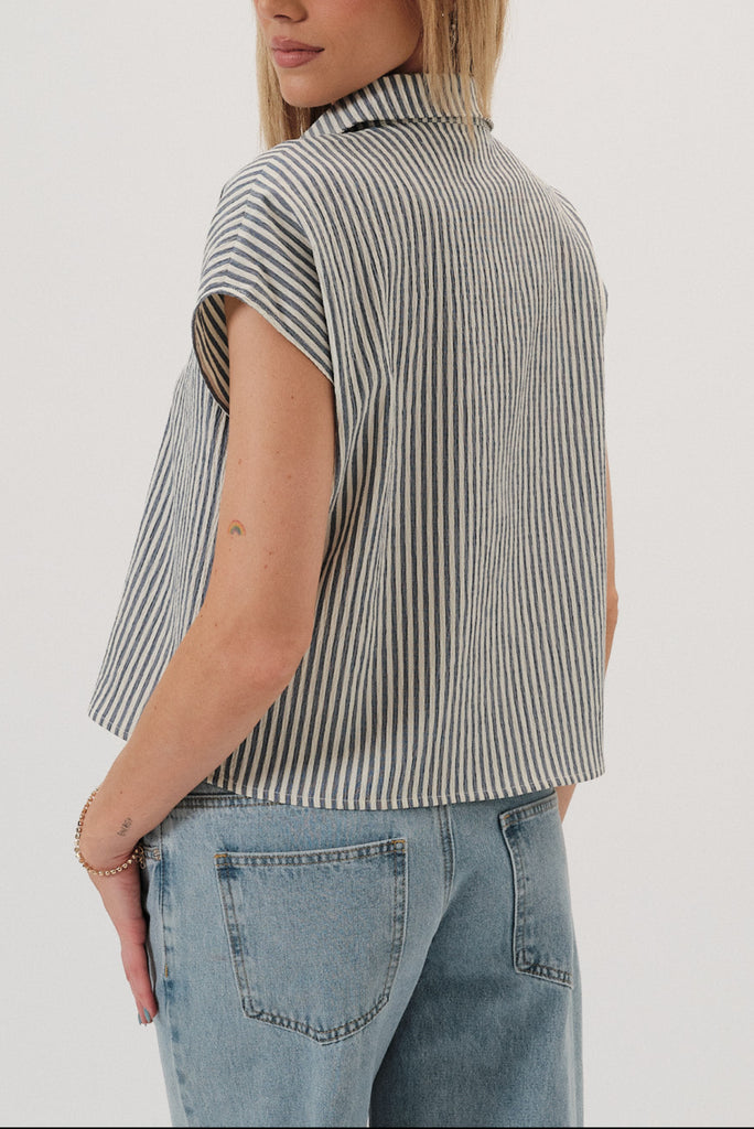 Seabrook Striped Button Down Top (Various Colors)