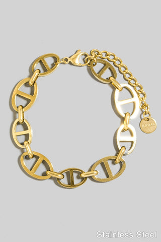 Plain and Simple Thick Hinge Bracelet (Gold/Silver)