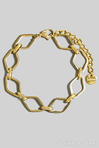 Plain and Simple Thick Hinge Bracelet (Gold/Silver)