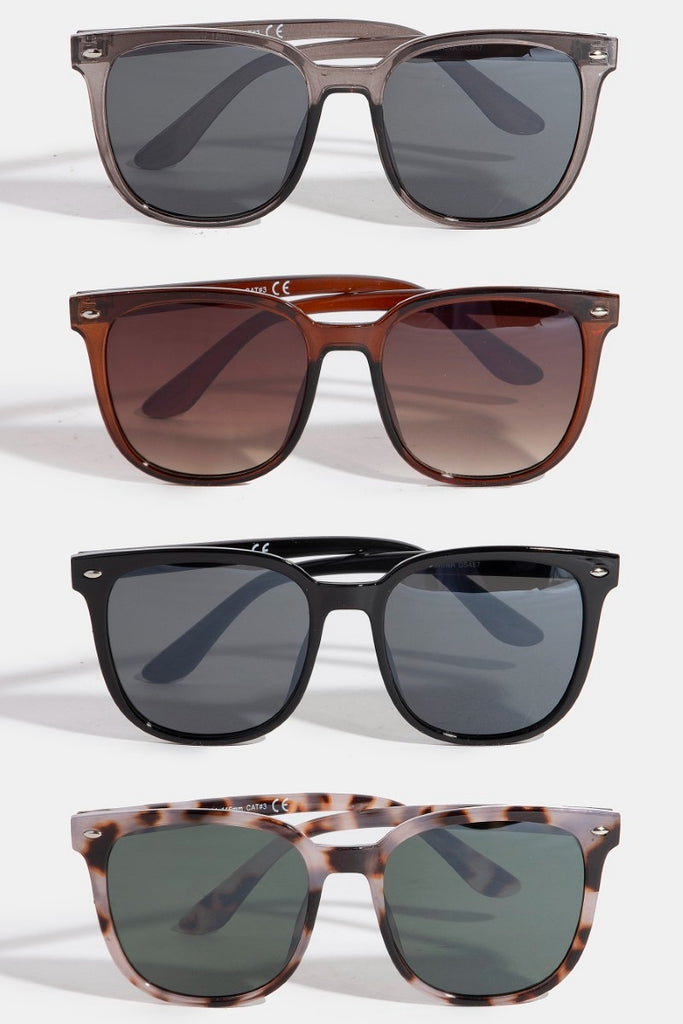 Simple Flair Large Square Daily Mix Sunglasses (Assorted)