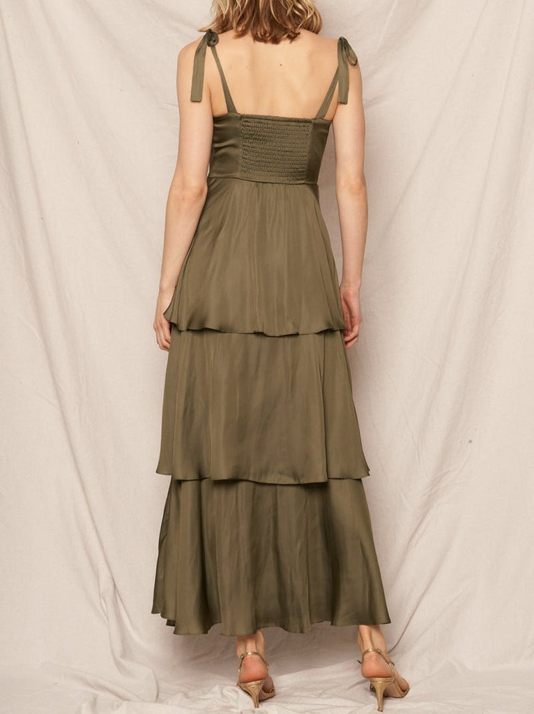 Gianna Silky and Smooth Tiered Sleeveless Dress (Assorted)