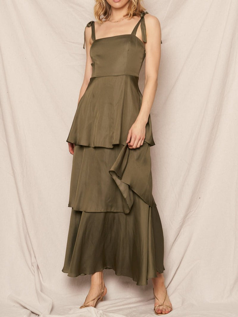 Gianna Silky and Smooth Tiered Sleeveless Dress (Assorted)