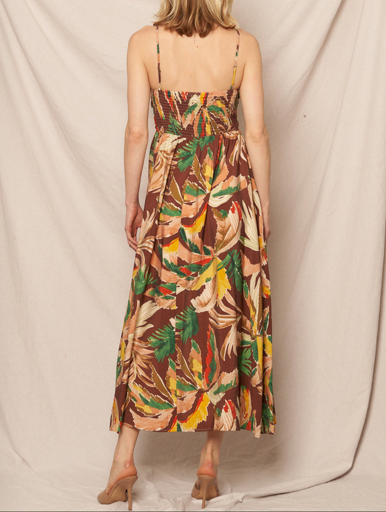 Terra Flora Sweet Heart Sleeveless Midi Dress