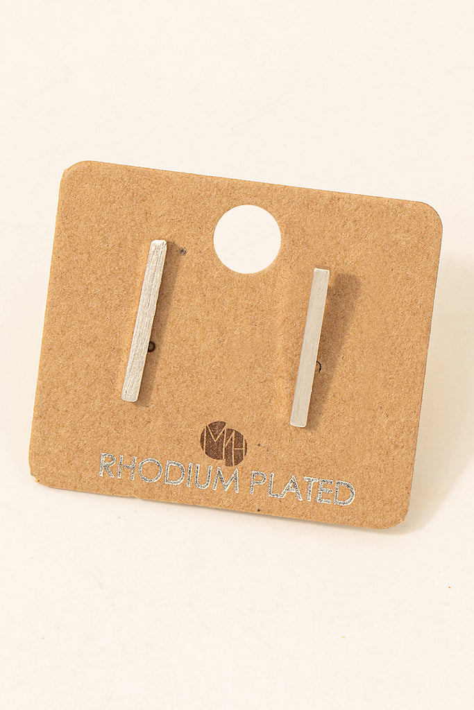 Straight Bar Stud Earring